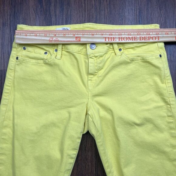 GAP 1969 Skinny Boot Women's Jeans Size 29/8R Medium Citrine Wash Yellow - Picture 6 of 10